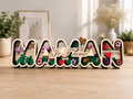 ✨ Wooden "Mom" Word – Handcrafted Decoration